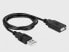 Delock 66280 - Black - 0.8 m - USB Type-A - DB-9 - Male - Male