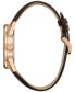 ფოტო #2 პროდუქტის Eco-Drive Men's Brown Leather Strap Watch 42mm