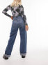 Topshop Hourglass oversized Mom jeans in mid blue