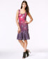 Фото #1 товара RACHEL Rachel Roy Drop Waist Sequin Flounce Dress Sleeveless Purple 2