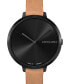 ფოტო #3 პროდუქტის Women's Rosalux Black Sensation Light Brown Leather Watch 30mm