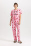 Фото #3 товара Fall In Love Regular Fit Kısa Kollu Desenli Pijama Takımı B6206ax24sp