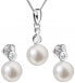 Set of silver jewelery with genuine pearls Pavon 29035.1