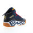 Фото #16 товара Fila MB 1BM01865-410 Mens Blue Leather Lace Up Athletic Basketball Shoes