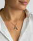 Фото #2 товара ADORNIA 14K Gold-Plated Multi Color Stone Initial Necklace