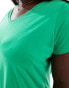 Yours 3 pack v-neck t-shirts in blue, green and white