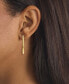 ფოტო #4 პროდუქტის Stainless Steel Medium Structural C-Hoop Earrings, 1.33"