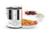 TEFAL VC1451 - 2 basket(s) - Stainless steel - White - Countertop - Buttons - Rotary - Front - Glass