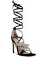 Фото #1 товара Women's Unleashed Flower Detailed Lace-Up Stiletto Sandals