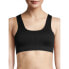 No Boundaries Juniors Double Scoop Neck Bra Women 2XL Black Nylon Pullover Solid