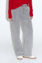 Plush wide-leg jogger trousers