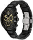 ფოტო #2 პროდუქტის Men's Bold Verso Swiss Quartz Chronograph Ionic Plated Black Steel Bracelet Watch 44mm