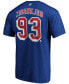 Фото #3 товара Men's Mika Zibanejad Blue New York Rangers Team Authentic Stack Name and Number T-shirt