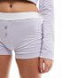 Фото #1 товара ASOS DESIGN mix & match pyjama short with exposed waistband and picot trim in lilac