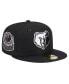 Фото #1 товара Men's Black Memphis Grizzlies Active Satin Visor 59FIFTY Fitted Hat