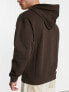ASOS DESIGN oversized hoodie dark brown/soft white in 2 pack