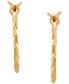 ფოტო #4 პროდუქტის Twist Hoop Earrings in 10k Gold, 5/8"