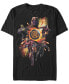 ფოტო #1 პროდუქტის Marvel Men's Avengers Infinity War The Planet Explosion Group Shot Short Sleeve T-Shirt