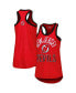 ფოტო #1 პროდუქტის Women's Red New Jersey Devils First Base Racerback Scoop Neck Tank Top