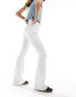 Bershka high waisted flared jeans in white