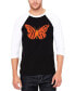 Фото #1 товара Butterfly - Men's Raglan Baseball Word Art T-Shirt