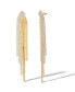 ფოტო #1 პროდუქტის Flash Yellow Gold Plated Glass Stone Chain Crystal Drop Earrings