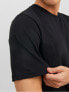 3 PACK - pánské triko JACUNDER Standard Fit 12248076 Black