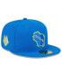 Фото #1 товара Men's Blue Milwaukee Bucks 2023/24 City Edition Alternate 59FIFTY Fitted Hat