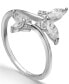 ფოტო #2 პროდუქტის Cubic Zirconia Butterfly Bypass Ring in Sterling Silver, Created for Macy's