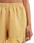 Miss Selfridge gingham frill short in yellow