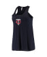 Women's Navy Minnesota Twins Front and Back Tank Top