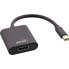 Фото #2 товара InLine Mini DisplayPort HDMI Adaptor Aluminum with Audio - 4K/60Hz - black - 0.15m