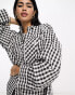 Фото #1 товара ASOS DESIGN oversized gingham shirt in mono