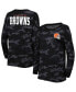 ფოტო #9 პროდუქტის Women's Black Cleveland Browns Camo Long Sleeve T-shirt