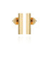 Gold-Tone Rectangle Bar Stud Earrings