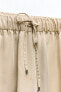 Фото #9 товара Широкие брюки из струящейся ткани ZARA