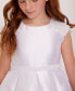 Big Girls Short Sleeve Beaded Communion Dress