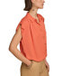 Фото #3 товара Donna Karan Women's Button-Front Short Sleeve Blouse