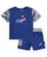 ფოტო #2 პროდუქტის Newborn and Infant Boys and Girls Royal, Los Angeles Dodgers Pinch Hitter T-shirt and Shorts Set