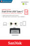 Фото #2 товара Sandisk Ultra Dual Drive USB Type-C - 128 GB - USB Type-A / USB Type-C - 3.2 Gen 1 (3.1 Gen 1) - Slide - 9.1 г - Черный - Серебро