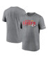 Фото #1 товара Men's Heather Gray Kansas City Chiefs Legend Team Shoutout Performance T-shirt
