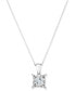 Фото #3 товара Diamond Princess Solitaire Plus 18" Pendant Necklace (3/4 ct. t.w.) in 14k White Gold