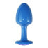 Фото #2 товара Metal Butt Plug Blue Rosebud with Blue Jewel