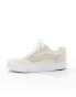 Vans knu skool chunky trainers in off white multi