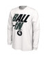 Men's White Michigan State Spartans Ball In Bench Long Sleeve T-shirt