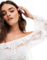 Фото #4 товара Miss Selfridge lace ruffle detail blouse