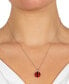 Фото #2 товара Giani Bernini crystal Ladybug 18" Pendant Necklace in Sterling Silver, Created for Macy's