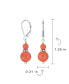 ფოტო #4 პროდუქტის Gemstone Natural Orange Peach Coral Boho Bali Milgrain Edged Beaded Rondel Separator Double Ball Round Drop Dangle Earrings Sterling Silver Lever back