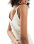 4th & Reckless lucca knit cami maxi beach dress in cream