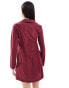 ASOS DESIGN collared mini shift dress in burgundy Бордовый, 40 - фото #2